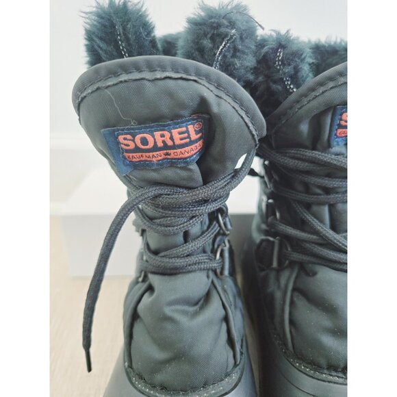 Sorel Kaufman Canada Black Waterproof Felt Lace Up Snow Winter Boots Shoes 8 - Picture 6 of 12